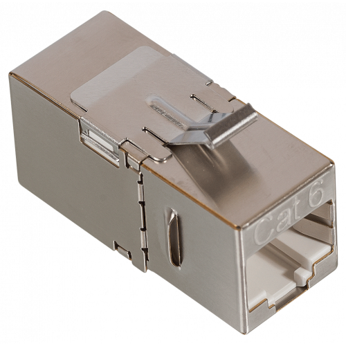 Повторитель портов RJ-45, экранированный, 90 градусов, кат.6, формата Keystone